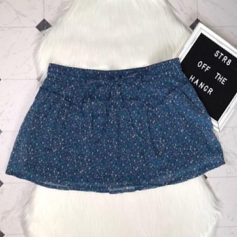 American Eagle Outfitters blue floral skirt size m